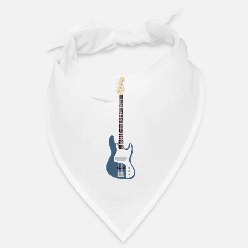 Guitare basse bleue Bandana