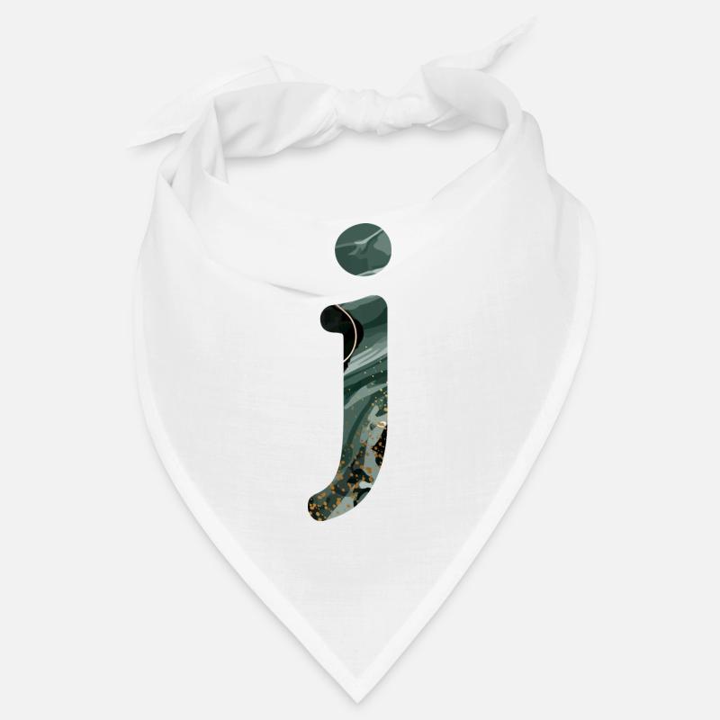 Green marbled letter j Bandana