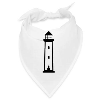 Leuchtturm - Bandana - Weiß - Vorne