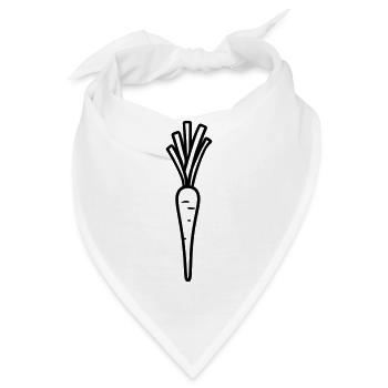 Karotte - Bandana - Weiß - Vorne