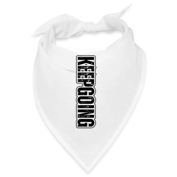 KEEP GOING – Motivierendes vertikales Muster - Bandana - Weiß - Vorne