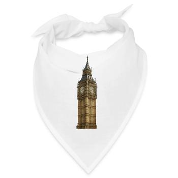 Big Ben Uhrturm: Viktorianische Detailansicht - Bandana - Weiß - Vorne