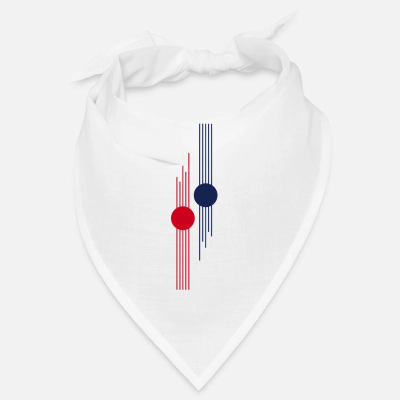 Red-Blue Geometric Pulse Bandana