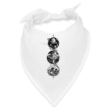 Kosmische Landschaft - Bandana - Weiß - Vorne