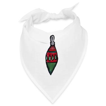 Karmesinrote Laternen-Ornament - Bandana - Weiß - Vorne