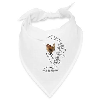 Zaunkönig - Bandana - Weiß - Vorne