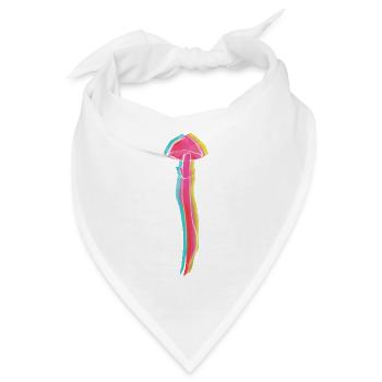 Psychedelische Pilze - Bandana - Weiß - Vorne