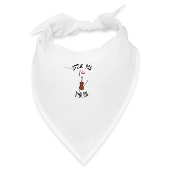 Ich kann keine Geige haben - Bandana - Weiß - Vorne