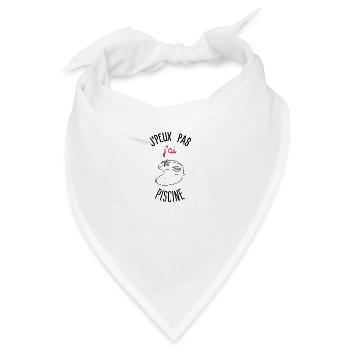 Ich kann kein Schwimmbad haben - Bandana - Weiß - Vorne