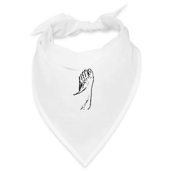 Fuß Füße Fußpflege Podologie - Bandana - Weiß - Vorne