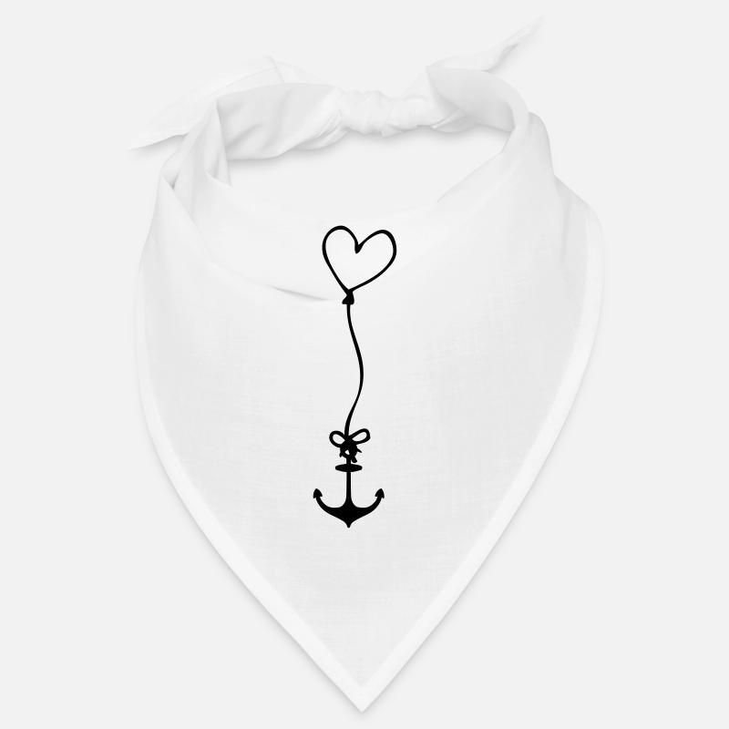 Anker mit Herz am Seil Bandana