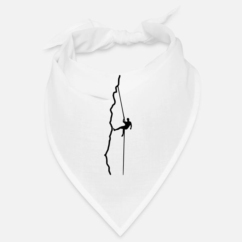 Kletterer beim Abseilen - Bandana - Weiß