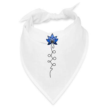 Unalome Lotus - Bandana - Weiß - Vorne