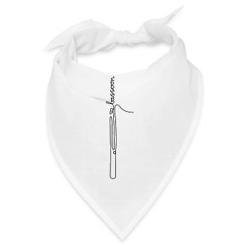 one line bassoon - Bandana - Weiß - Vorne