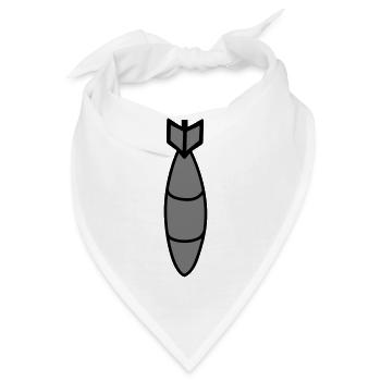 bombardieren fliegerbombe abwerfen bomber atombomb - Bandana - Weiß - Vorne
