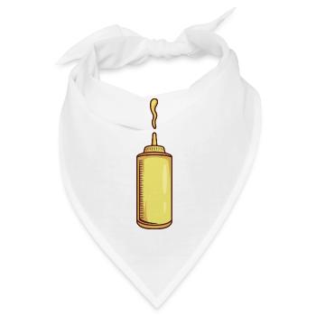 Senfspender mit Senf - Bandana - Weiß - Vorne