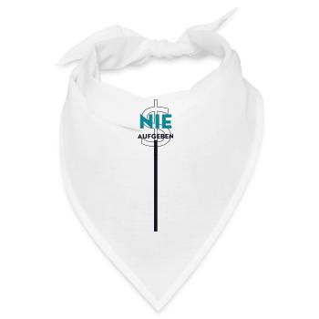 Nie aufgeben - Bandana - Weiß - Vorne