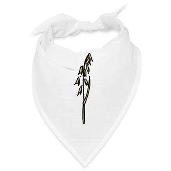 Hafer Ähre Ackerbau lustiges Geschenk Bauernhof - Bandana - Weiß - Vorne