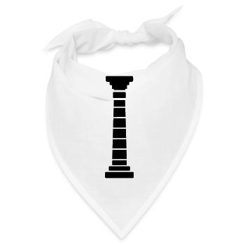 Griechische Säule - Bandana - Weiß - Vorne