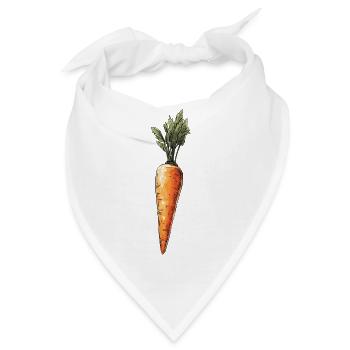 Möhre - Bandana - Weiß - Vorne