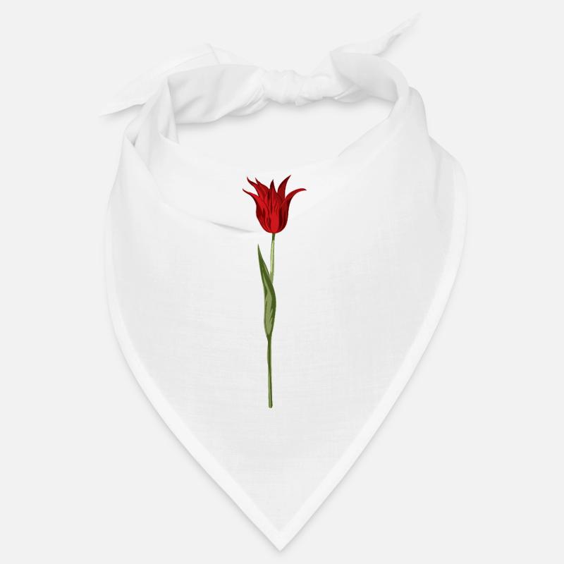 Abstract Tulip Blossom in Red Bandana