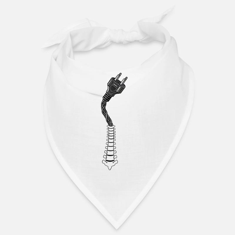 Cyborg Silhouette Spine Plug Artificial Bandana