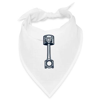 Kolben mit Pleuel - Bandana - Weiß - Vorne