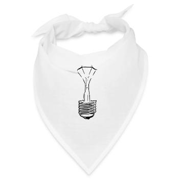 Lampe mit defektem Glaskolben - Bandana - Weiß - Vorne