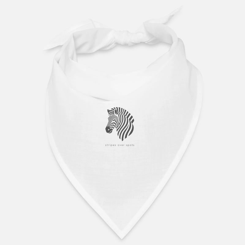 Zebra stripes over spots funny minimalistisch grey - Bandana - Weiß