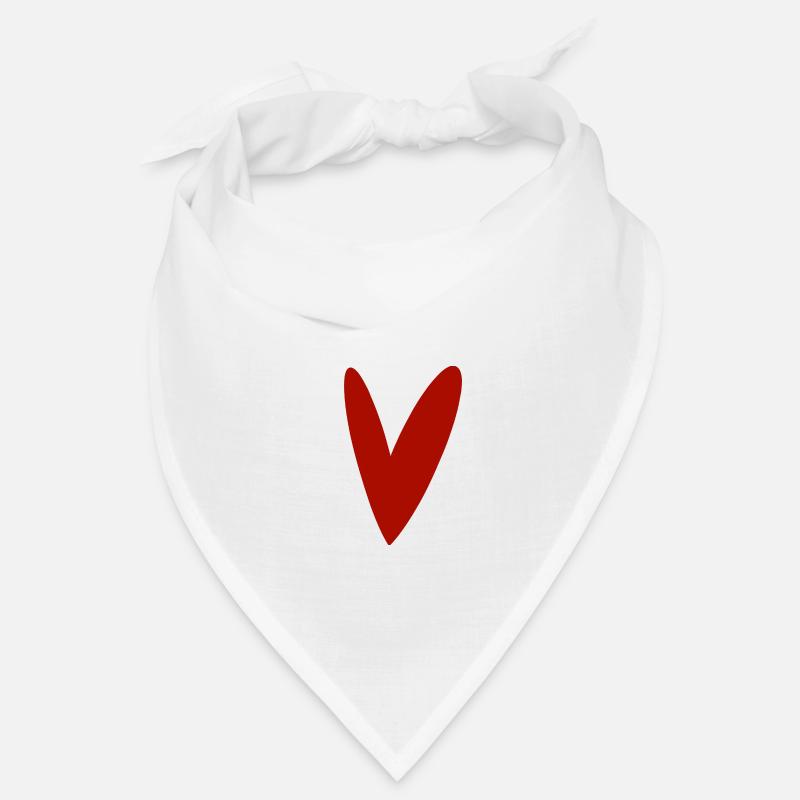 Herz - Bandana - Weiß