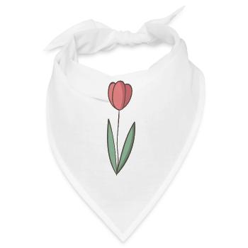 Tulpe - Bandana - Weiß - Vorne