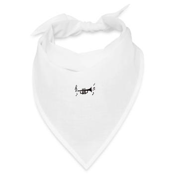 Musikinstrument Trompete Blasinstrument Musiker - Bandana - Weiß - Vorne