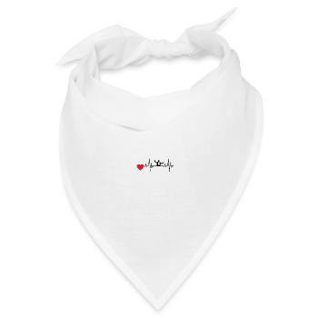 Dirigenten Herzschlag Dirigent Musiker EKG Musik - Bandana - Weiß - Vorne