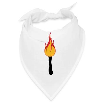 fackel nachtwanderung licht hell feuer flamme heis - Bandana - Weiß - Vorne