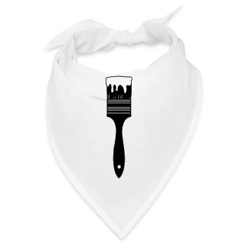 Pinsel mit Farbe für Logo - Bandana - Weiß - Vorne