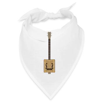 Zigarrenkisten-Gitarre - Bandana - Weiß - Vorne