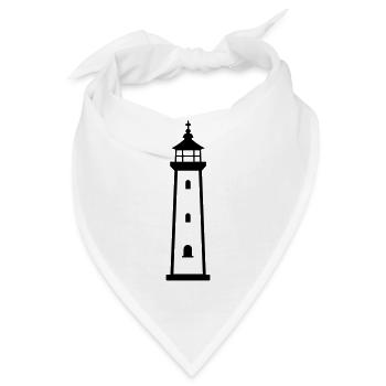 Leuchtturm - Bandana - Weiß - Vorne