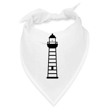 Leuchtturm - Bandana - Weiß - Vorne
