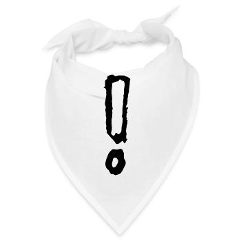 ausrufezeichen - Bandana - Weiß - Vorne