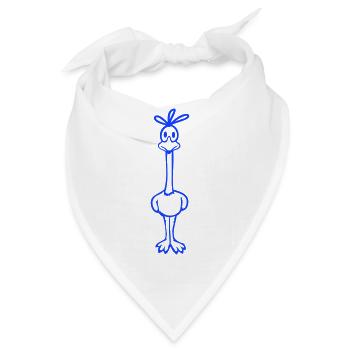 Road Runner Kuckuck Vogel lustig langer Hals steht - Bandana - Weiß - Vorne