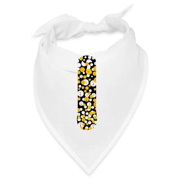 Leuchtende Kugeln auf schwarzem Hintergrund - Bandana - Weiß - Vorne