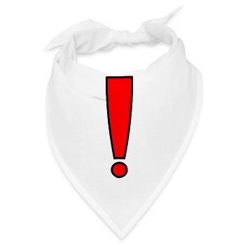 Ausrufezeichen Design - Bandana - Weiß - Vorne