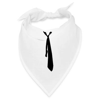 Schlips - Krawatte - Bandana - Weiß - Vorne