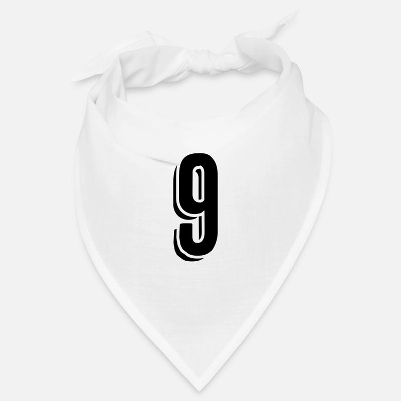 Trikotnummer Neun - Zahl - 9 Bandana