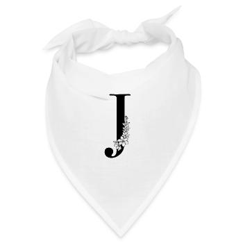 Buchstabe J - Bandana - Weiß - Vorne