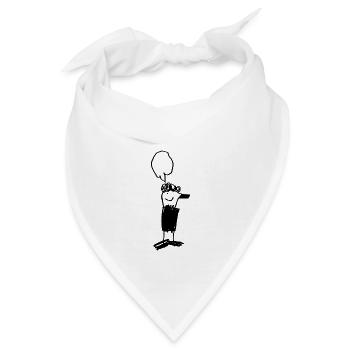 Elefantenmann - Bandana - Weiß - Vorne