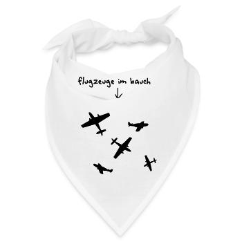 flugzeuge im bauch 1 - Bandana - Weiß - Vorne