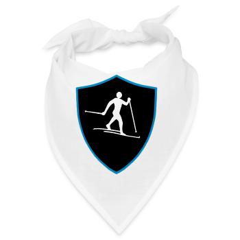Langlauf Schild - Bandana - Weiß - Vorne