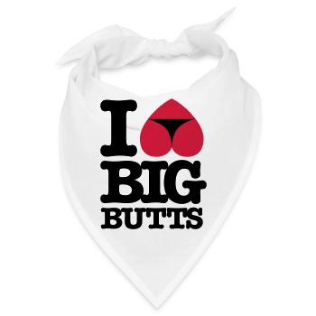 I_love_big_butts - Bandana - Weiß - Vorne