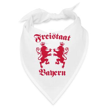 10 Freistaat Bayern Löwen Krone - Bandana - Weiß - Vorne